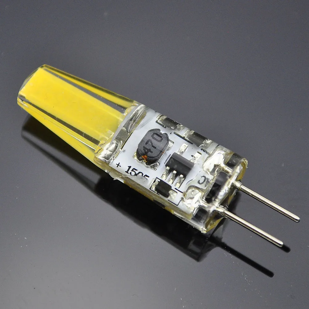 G4 светодиодный 12 В COB светильник 3 Вт 6 AC лампа для кристаллов Точечный Теплый