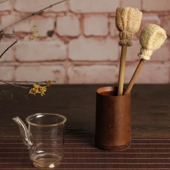 Creative Organic Teaware Washing Brush Made of Loofah Sponge Dish Wash Tool Never Rot Eco-friendly Health Teaware Accessories 6