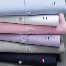 Деловая Мужская однобортная рубашка с длинными рукавами и принтом в клетку Camisa, однобортный пиджак с воротником-стойкой, высокое качество