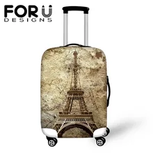 FORUDESIGNS/Винтажный Дорожный Чехол для багажа, защитный чехол для тележки, 3D чехол для Эйфелевой башни, пылезащитный чехол для 18-30 дюймов