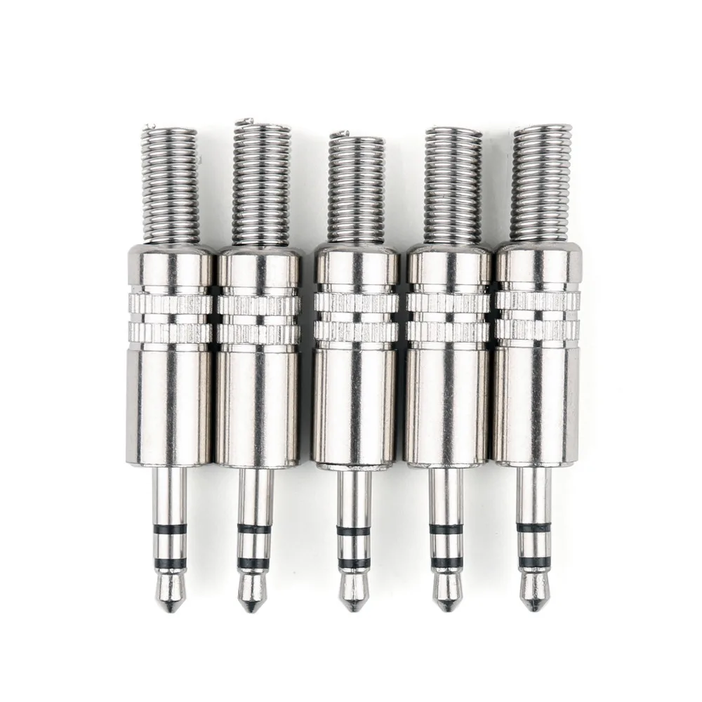 Areyourshop 3 5mm Stereo Male Plug Jack Audio For Headphone Connectors Adapter 50 Pcs High Quality for Wires Cable Connector