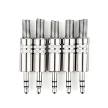Areyourshop 3 5mm Stereo Male Plug Jack Audio For Headphone Connectors Adapter 50 Pcs High Quality for Wires Cable Connector