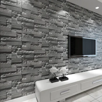 

3d papel parede stone grain PVC vinyl 3d Brick wallpaper roll for bedroom TV background 3d wall paper living room wallcoverings