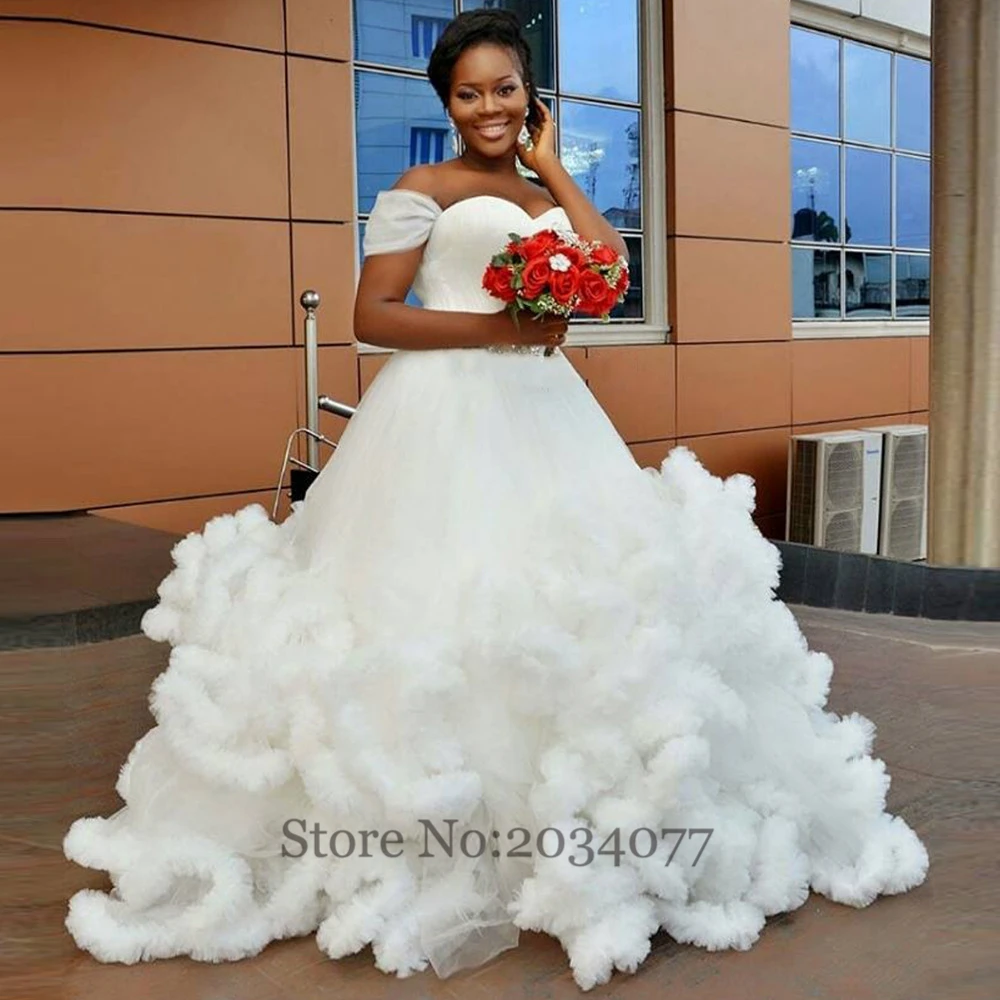 Country Western Ruschen Brautkleider Ballkleid Tull Brautkleider Weg Von Der Schulter Falte Puffy Hochzeitskleid Vestido De Novia Vestidos De Novia Tulle Bridal Gownbridal Gown Aliexpress