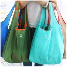 500 шт./лот эко многоразовые складные полиэфирные хозяйственные сумки для супермаркета водонепроницаемые продуктовые сумки с логотипом на заказ