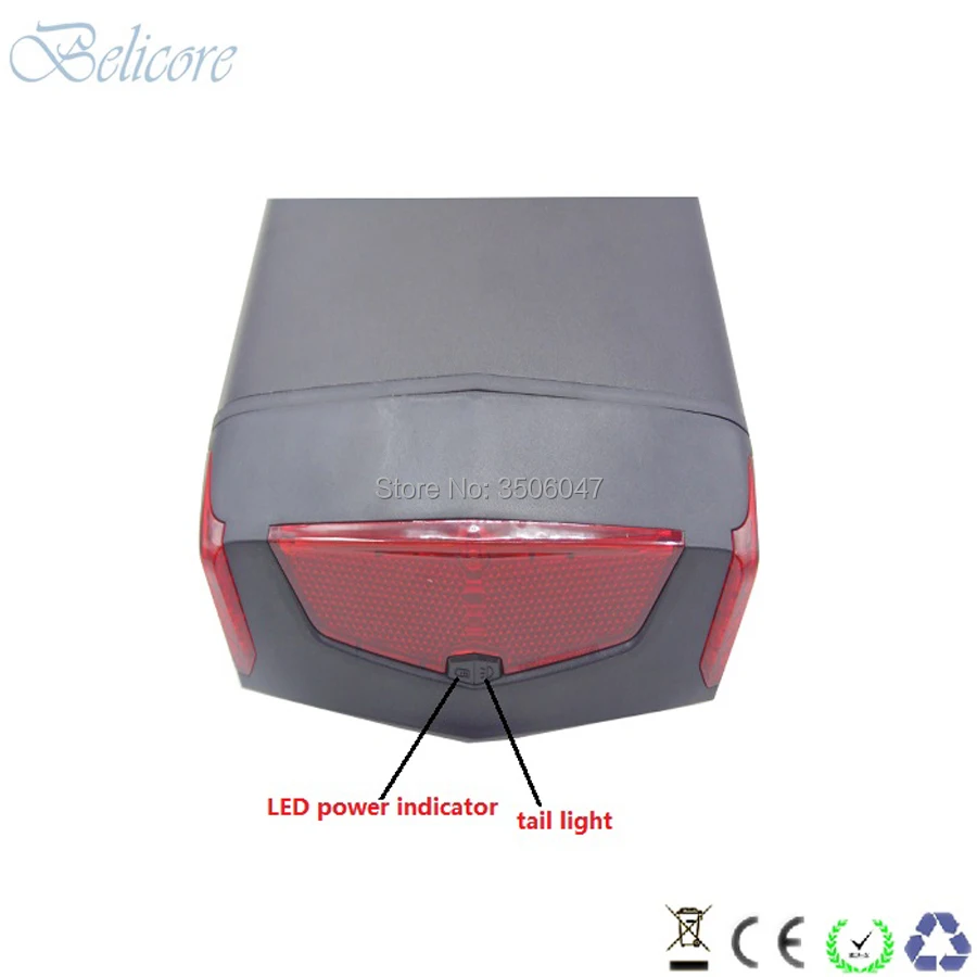 Discount Electric bicycle rear rack battery pack 500W rear rack  48v 10ah li-ion battery with ebike luggage rack 4