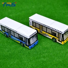 Teraysun 5pcs/lot Model Bus Miniature Scale Bus Model Airport Bus Fire Rescue Bus Model Toy Kits for sale custom bus stop shelters bus stop design bus station