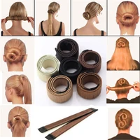 6 couleurs outil de bricolage accessoires de cheveux perruque synthétique beignets bourgeon bandeau boule français torsion français magique chignon fabricant doux cheveux Braider 2