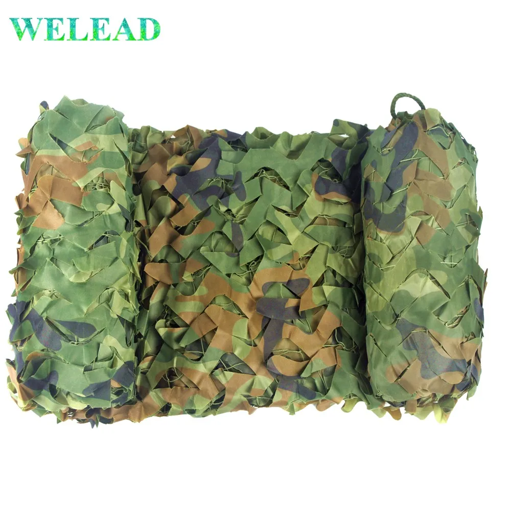 

WELEAD Woodland Reinforced Military Camouflage Nets Hiding Mesh for Hunting Outdoor Awning Garden Shade 3x4 3x5 Concealment Mesh