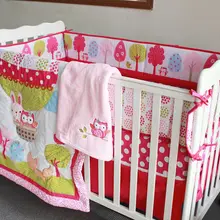 Комплект детского постельного белья из 8 предметов, воздушный шар, сова, лиса, детское одеяло, бампер, лист, юбка для детской кроватки, Комплект постельного белья для малышей, детская кровать, кроватка, Комплект постельного белья