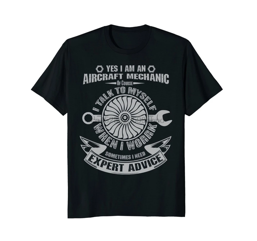 

2018 Summer Fashion Tops Summer Style Cotton Short Slevee IM An Aircraft Mechanic T Shirt Funny Quote Aviation Safety Tee Shirt