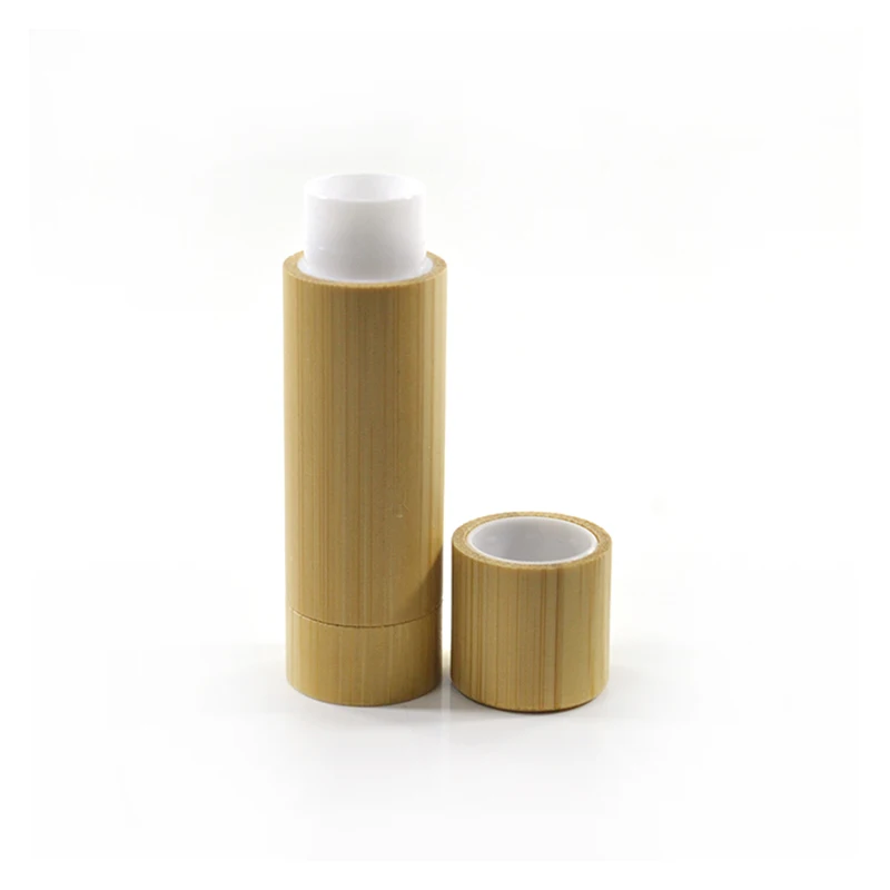 Natural bamboo 100pcs*3g 5g lip balm container bamboo lipstick tube