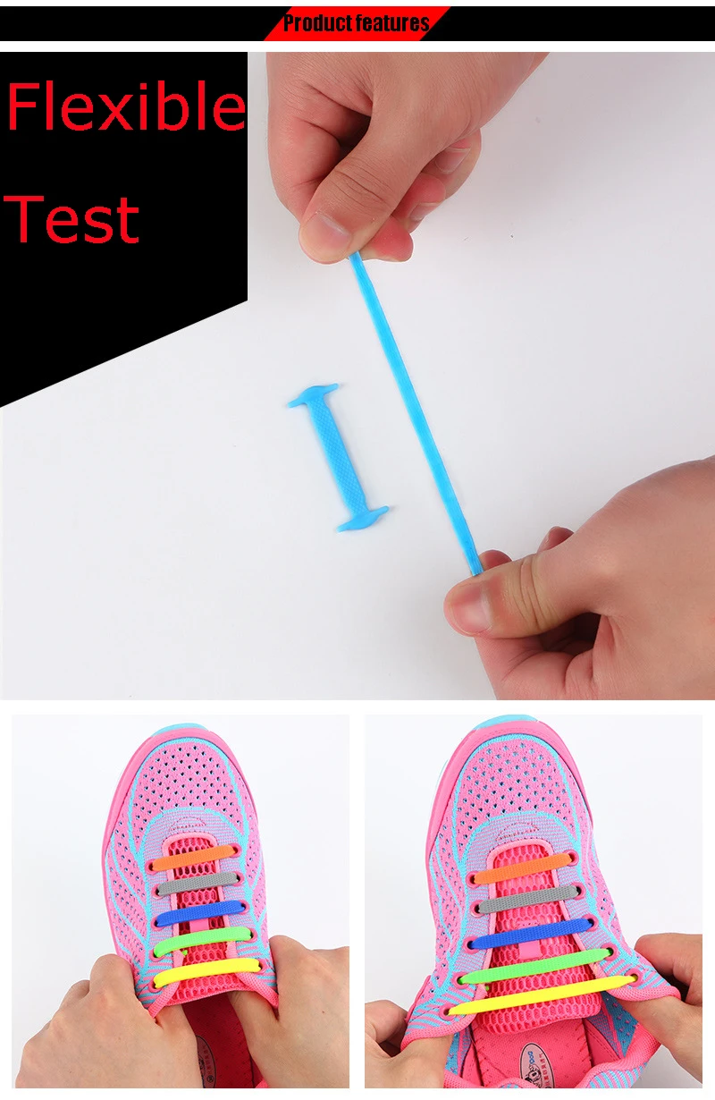 AFashion Store VIP Link Wholesale Shoelace Adult Athletic Running No Tie Shoelaces Elastic Silicone Shoe Lace Children Shoelaces (5)