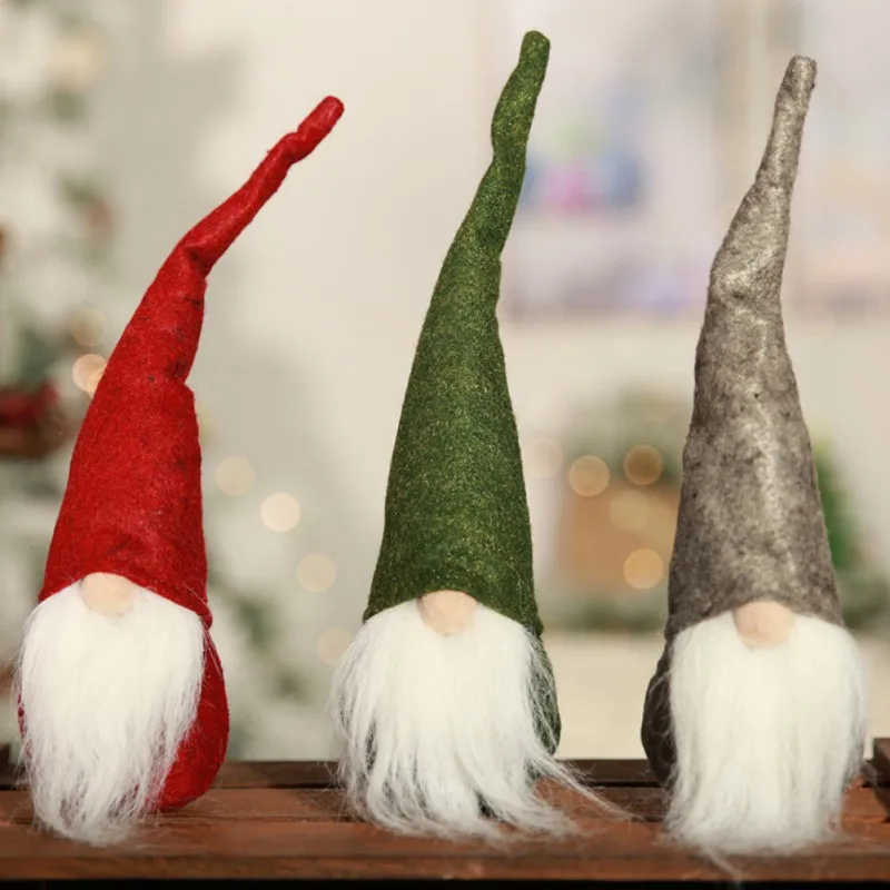 

Party DIY Cute White Beard Christmas Xmas Elf Dolls Ornaments New Year Dinner Party Decorations Home Festival Party Supplies