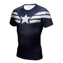 Captain American T shirts 3D Printed Compression Bodybuilding Fitness T-shirts High Quality Quick Dry Slim 2017 Tops ZOOTOP BEAR