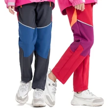 Брюки для сноуборда для мальчиков и девочек; водонепроницаемые флисовые брюки для походов и охоты; зимние лыжные брюки; лыжные брюки