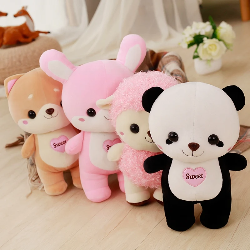 30cm Cartoon Animal Plush Toys Staffed Down Cotton Shiba Inu, Rabbit, Panda Sheep Dolls Kawaii Kids Toy Lovely Birthday Gift 30cm Cartoon Animal Plush Toys Staffed Down Cotton Shiba Inu, Rabbit, Panda Sheep Dolls Kawaii Kids Toy Lovely Birthday Gift