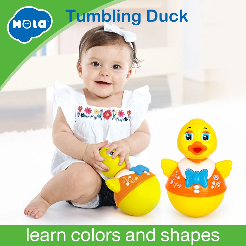 

HUILE TOYS 967A Baby Toys Electric Tumbler Nodding Duck Educational Early Learning Toys Musical Toy for Children 0-12 months