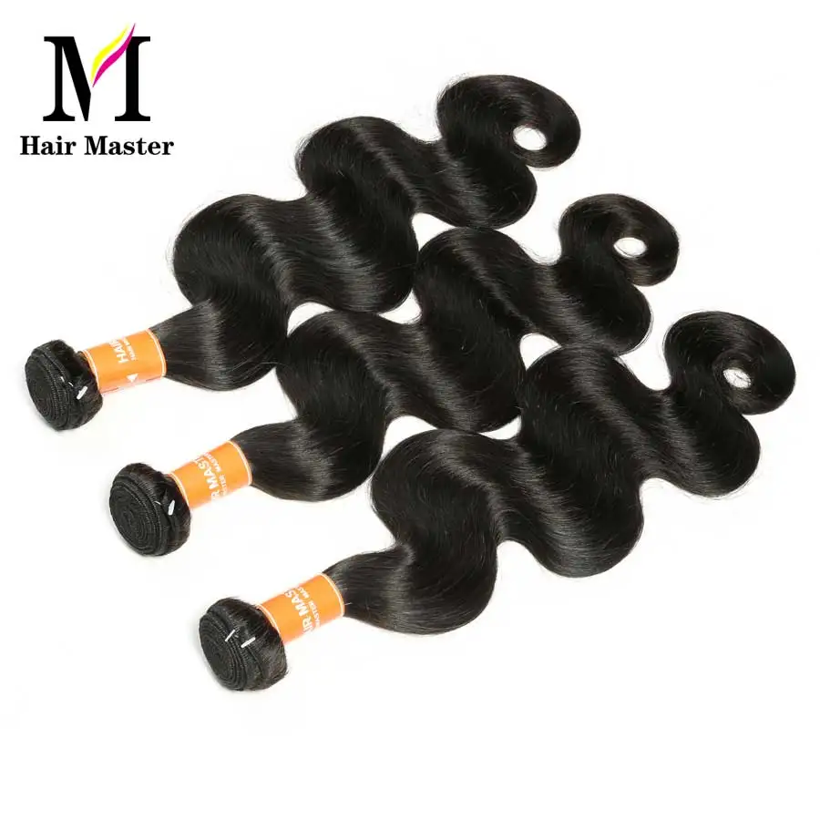 Hair Master бразильские волосы, Волнистые Связки Remy человеческие волосы 8-28 дюймов пучки волос прямые волосы пучки волос характер Цвет 1/3/4 шт