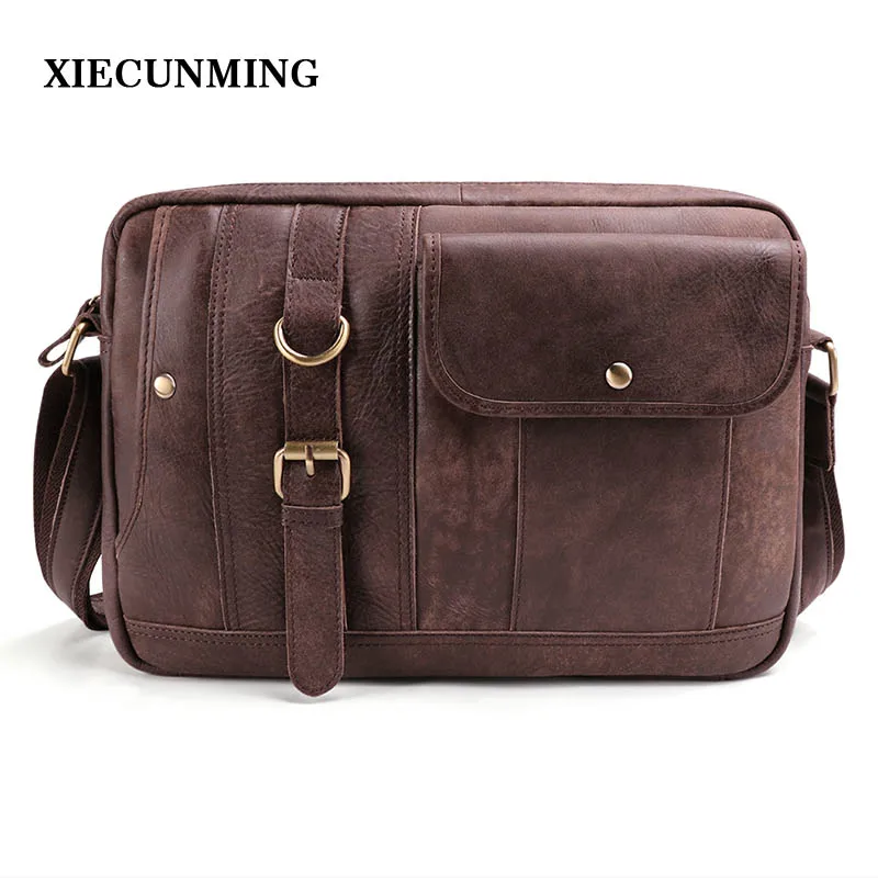 leather men's shoulder bag high quality business retro leather men's