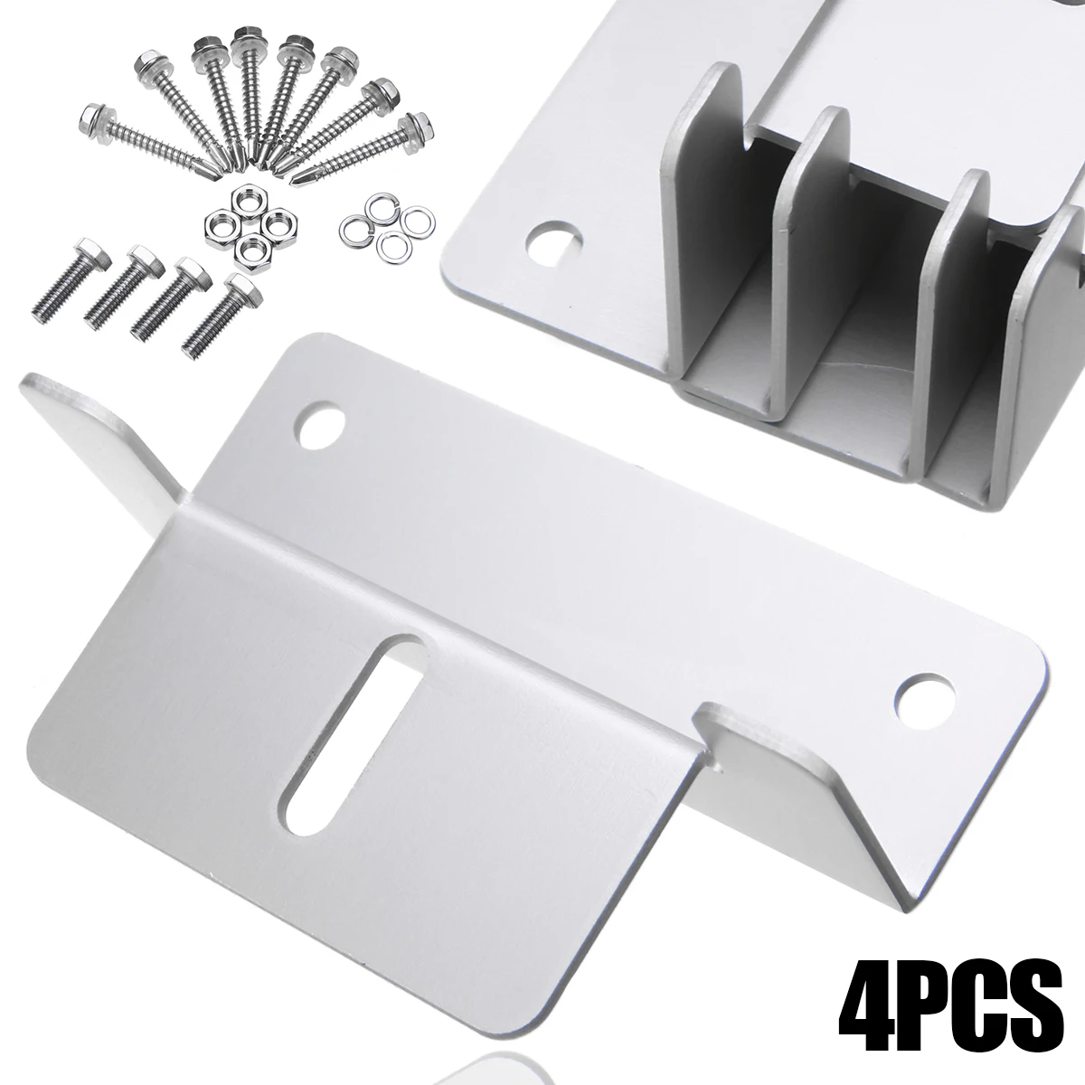

4Set Solar Panel Z Brackets Set Stainless Steel Fixing Kit Fit Caravan Roof