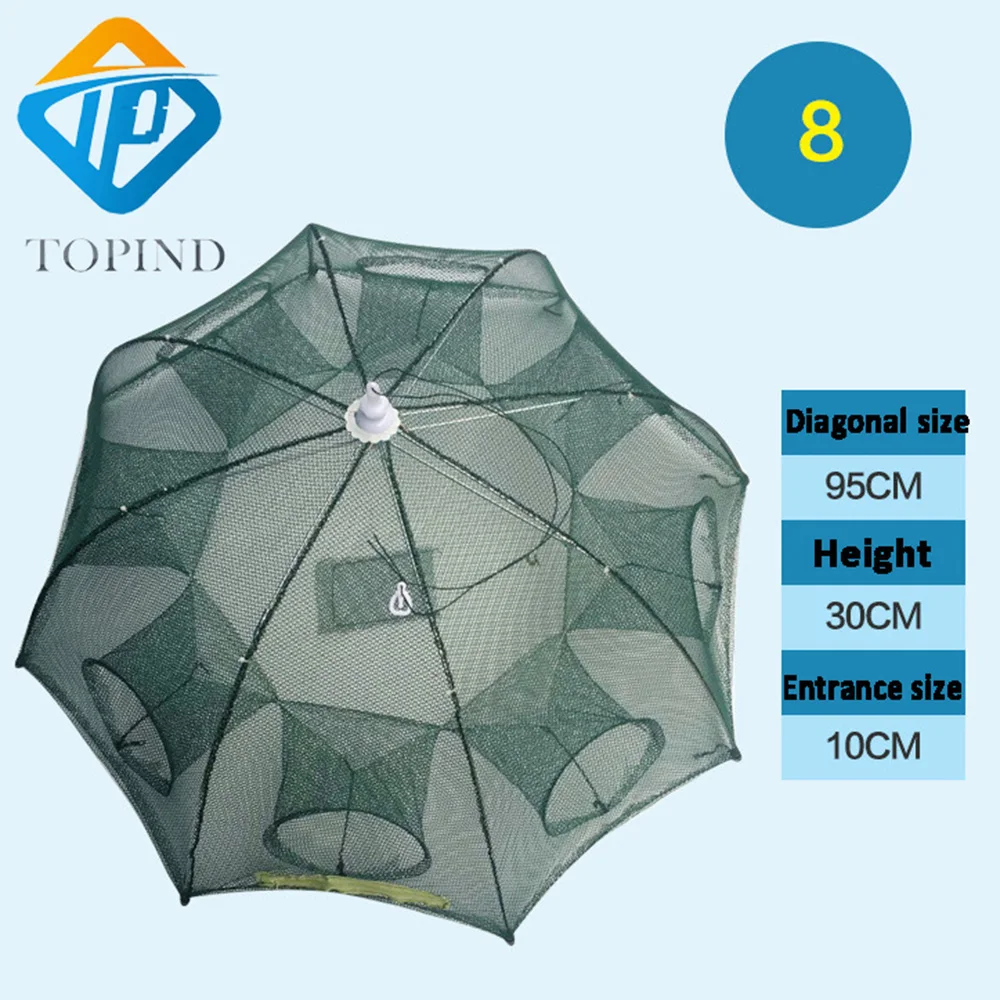 8 Sides 8 Holes Folden Fishing Net