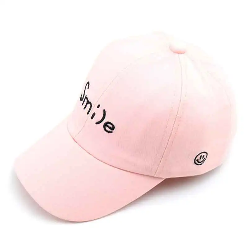 

DE184 Child Baseball Cap Hip Hop Summer Embroidered SMILE kids Sun Hat Boys Girls Caps Snapback Hats