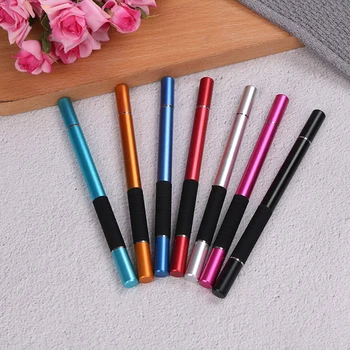 

1Pc 2 in 1 Mutilfuction Fine Point Round Thin Tip Touch Screen Pen Capacitive Stylus Pen For iPad iPhone All Mobile Phone Tablet