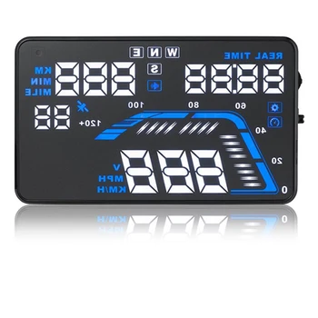 

Car HUD display head up GPS speedometer Q7 5.5 "Universal Overspeed Alarm Digital speedometer car KM / h & MPH Car Alarm System