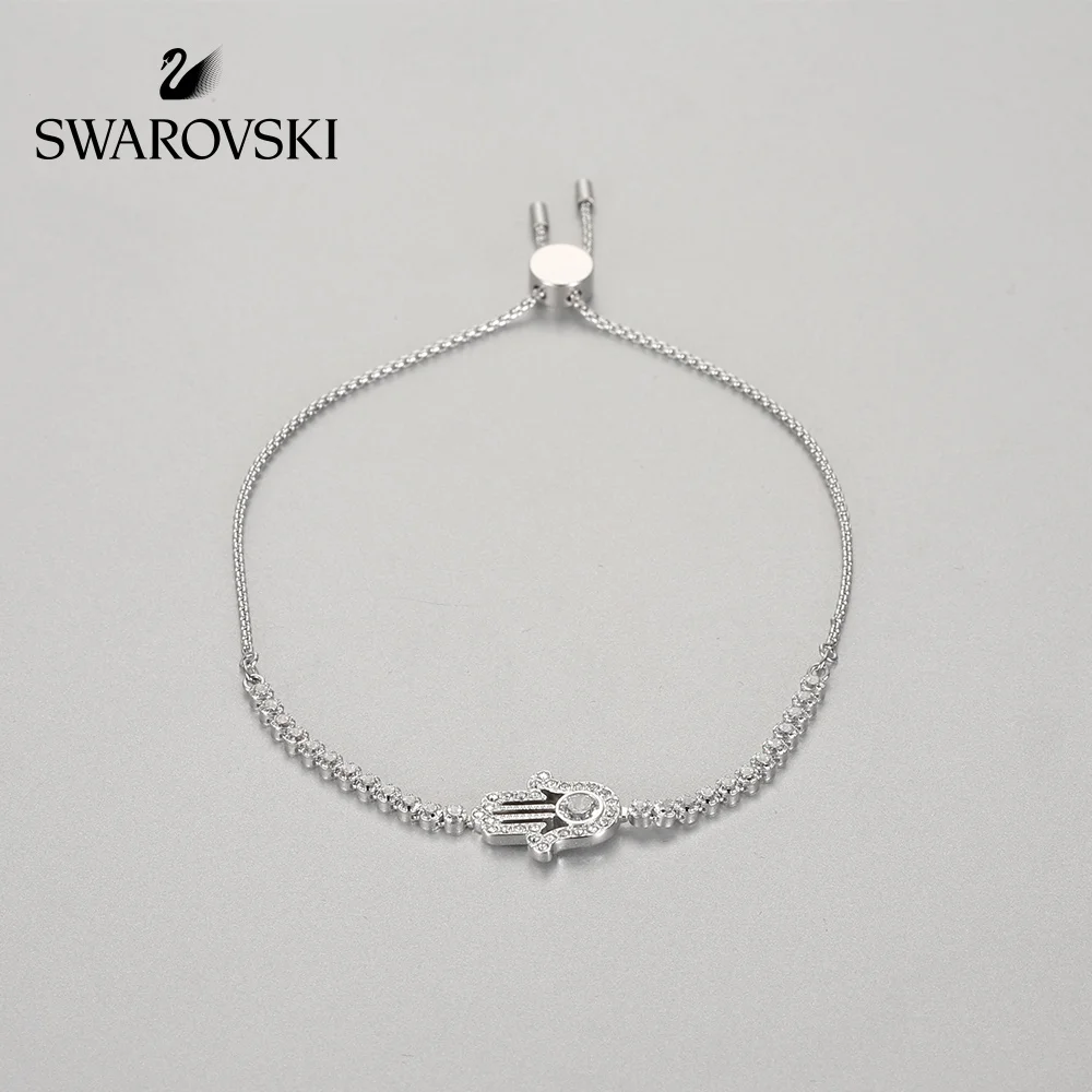 

Original Genuine Swarovski SUBTLE Romantic adjustable hamsa's hand bracelet for girlfriend gift 5397699
