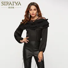 Новое поступление осень сжимающие створки Длинные рукава рубашка, шифоновая рубашка с длинным рукавом, чистый цвет, Женский вязаный Свободная куртка