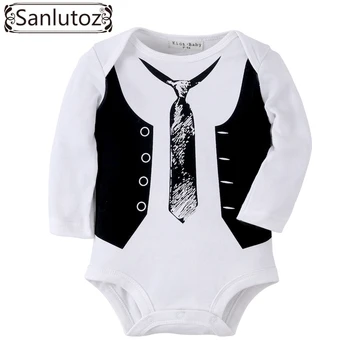 

Sanlutoz Baby Rompers Winter Newborn Baby Boy Clothing Gentleman Jumpsuits Cute Baby Clothes for Birthday Wedding Party