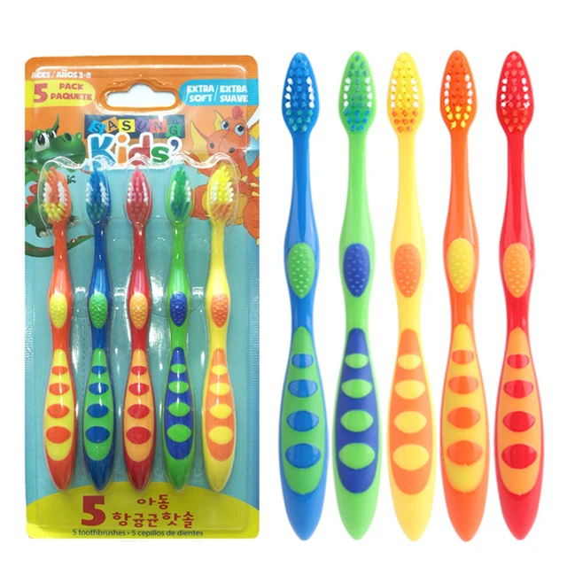 5pcs/lot Cartoon Child Toothbrush Dinosaur Toothbrush Non-slip Soft Toothbrush For Children Oral Hygiene