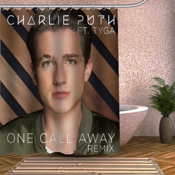 

Charlie Puth Shower Curtain Eco-friendly Modern Fabric polyester Custom Bath Curtains Home Decor Curtains