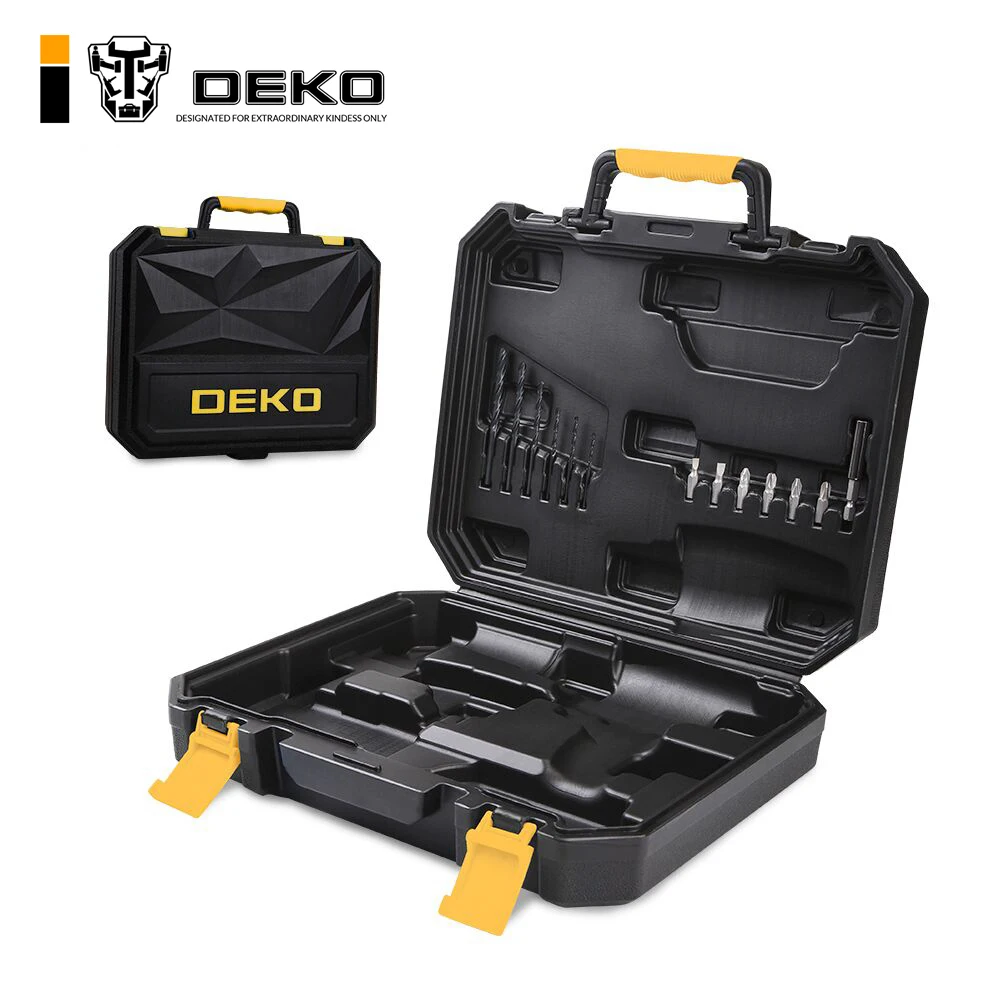 

DEKO BMC Plastic Tool Case for 20V Cordless Drill GCD20DU2 not include Cordless Drill with Drill Bits Diver Bits Bits Holder