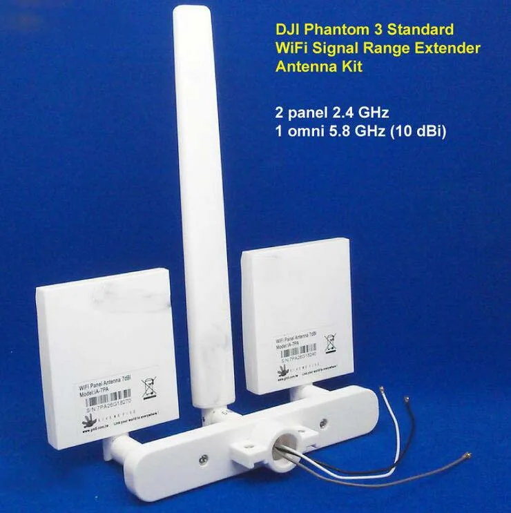 ARGtek DJI Phantom 3 Standard WiFi Signal Range Extender Antenna Kit 10 DBi Omni