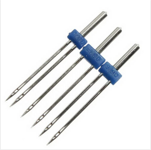 

3pcs 2/90-3/90-4/90 For Singer Janome Brother Feiyue Sewing Machine Double Twin Needle Pins Clothing Decor Needlework Craft Size