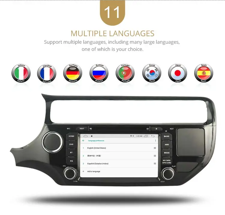 Discount LJDA Android 9.1 Car DVD Player For KIA Rio K3 2015 2016 GPS Navigation 2 Din Car Radio Multimedia WIFI Stereo IPS Auto Audio 13