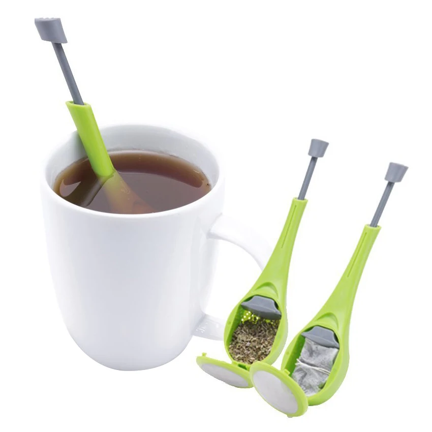 

Reusable Tea Infuser Built-in plunger Healthy Intense Flavor Tea bag Plastic Tea&Coffee Strainer Measure Swirl Steep Stir&Press