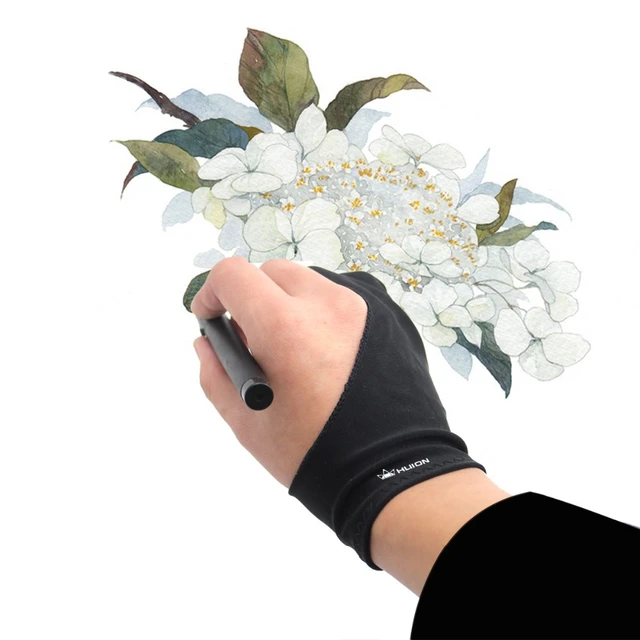 1Pc Drawing Painting Gloves Two Finger Anti-fouling Glove Right Left Hand  Glove Anti-touch Screen Glove Free Size For Artist - AliExpress