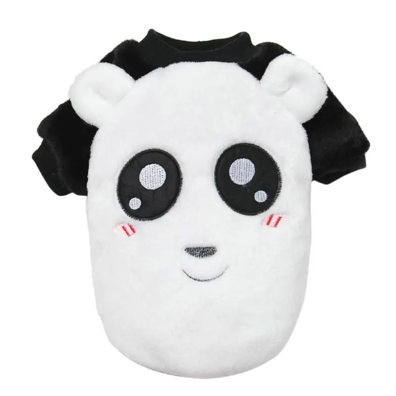 Panda Мультяшный любимец одежда фланелевый свитер для щенка котенка маленькая собака осень зима теплый костюм комбинезон для Чихуахуа Тедди с рукавами - Цвет: Panda