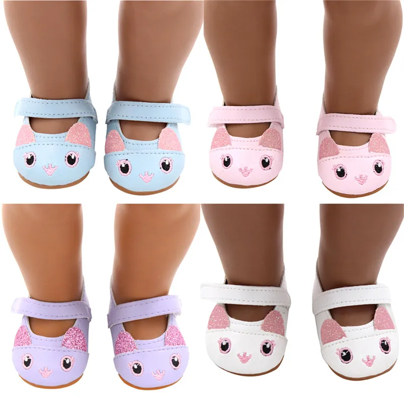 Adorable Party Ankle Strap PU Leather Shoes Fit For 18 Inch girl For
