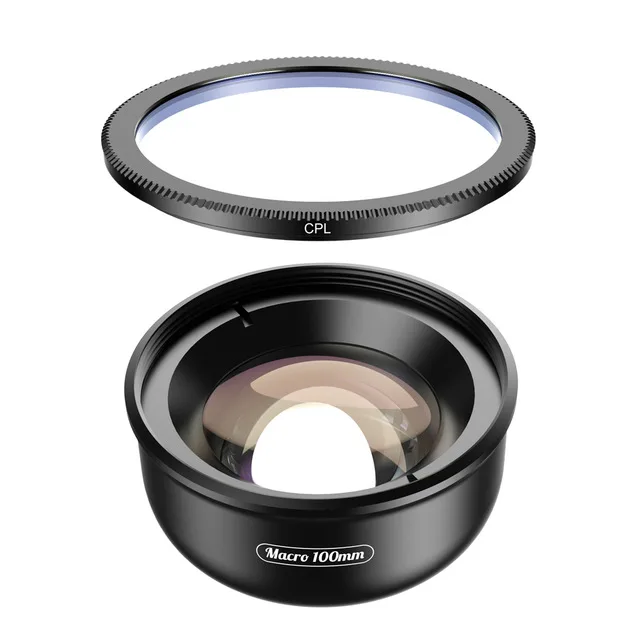 APEXEL 100mm Macro Lens Camera Phone Lens 4K HD Super Macro Lenses CPL Star Filter for iPhonex xs max Samsung s9 all smartphone 