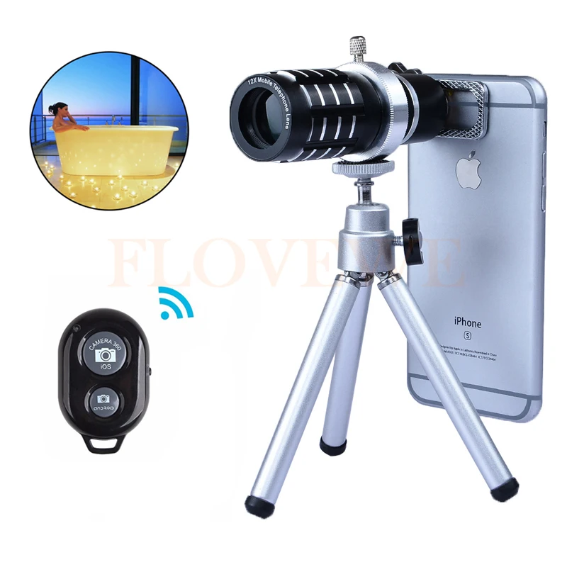 Phone Camera Lentes Kit 12x Zoom TelephotoTelescope Lens