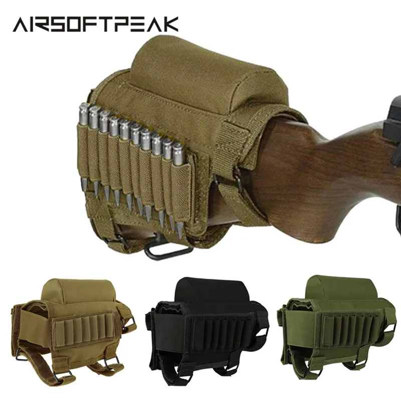 Airsoftpeak Тактический держатель для пули, разгрузка для винтовки, подставка для винтовки, нейлон, 7 патронов, наружный держатель для патронов, сменная сумка, регулируемая