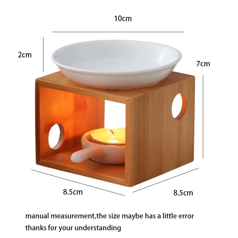 Свечной обогреватель курильница/домашнее украшение ремесла Ночник светильник натуральный бамбук курильница для спа Арома горелка ароматическая печь
