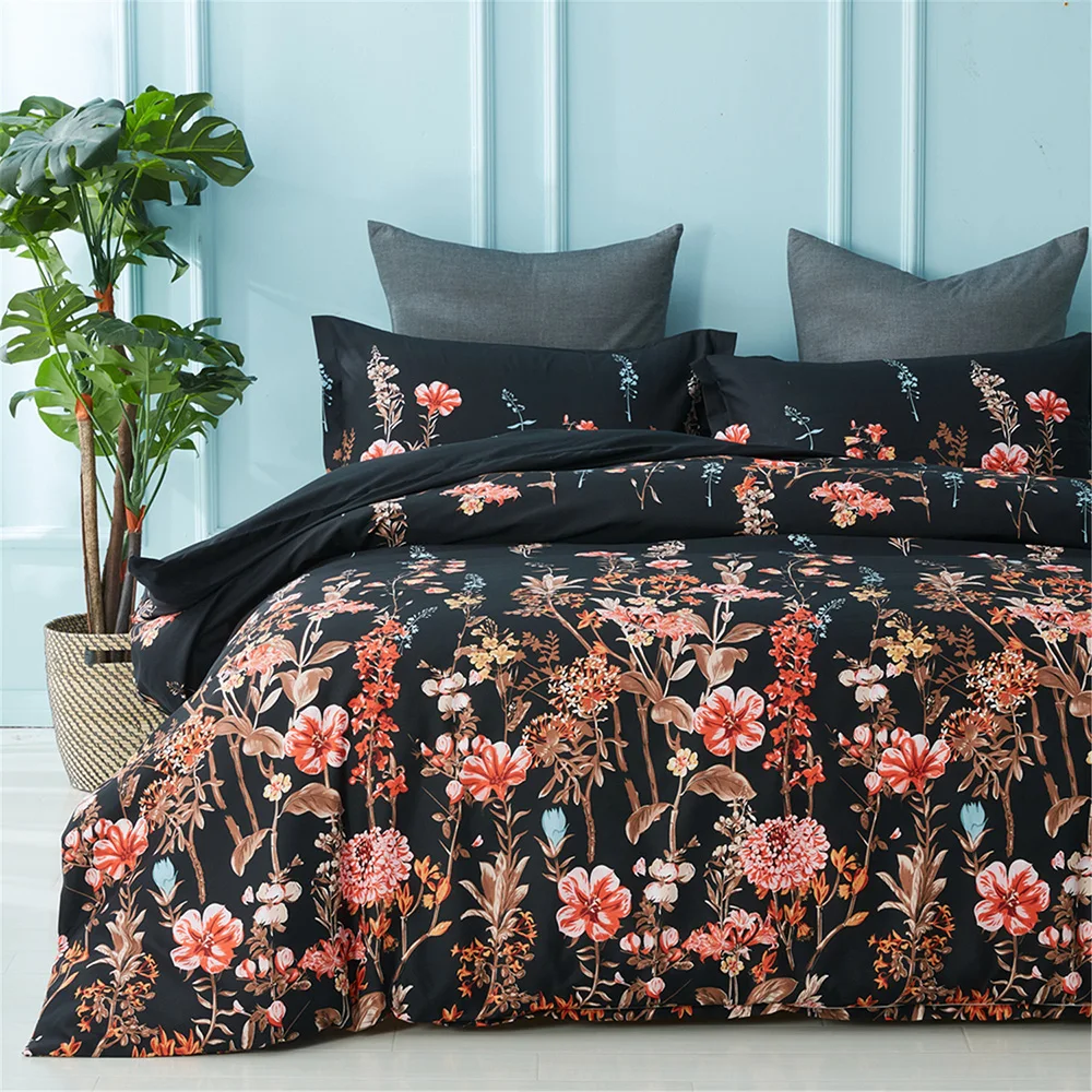 

Flower Blanket polyester Comforter Quilt Queen Size 3pcs