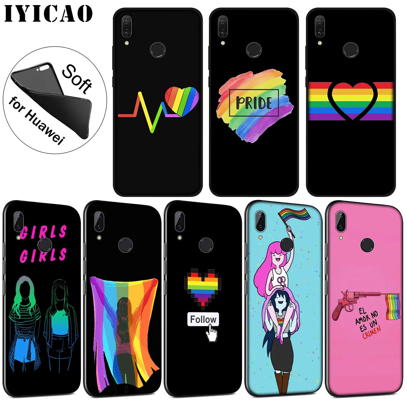 IYICAO мягкий чехол для Huawei P30 P20 Pro P10 P9 P8 Lite Mini 2017 2016 2015 P smart Z 2019 |