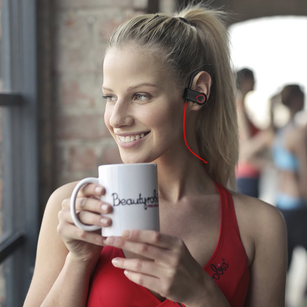 Lasdolod wireless earphone with mic headphone bluetooth noise canceling Headset noise cancellation IPX4 sweatproof sport earbuds-2