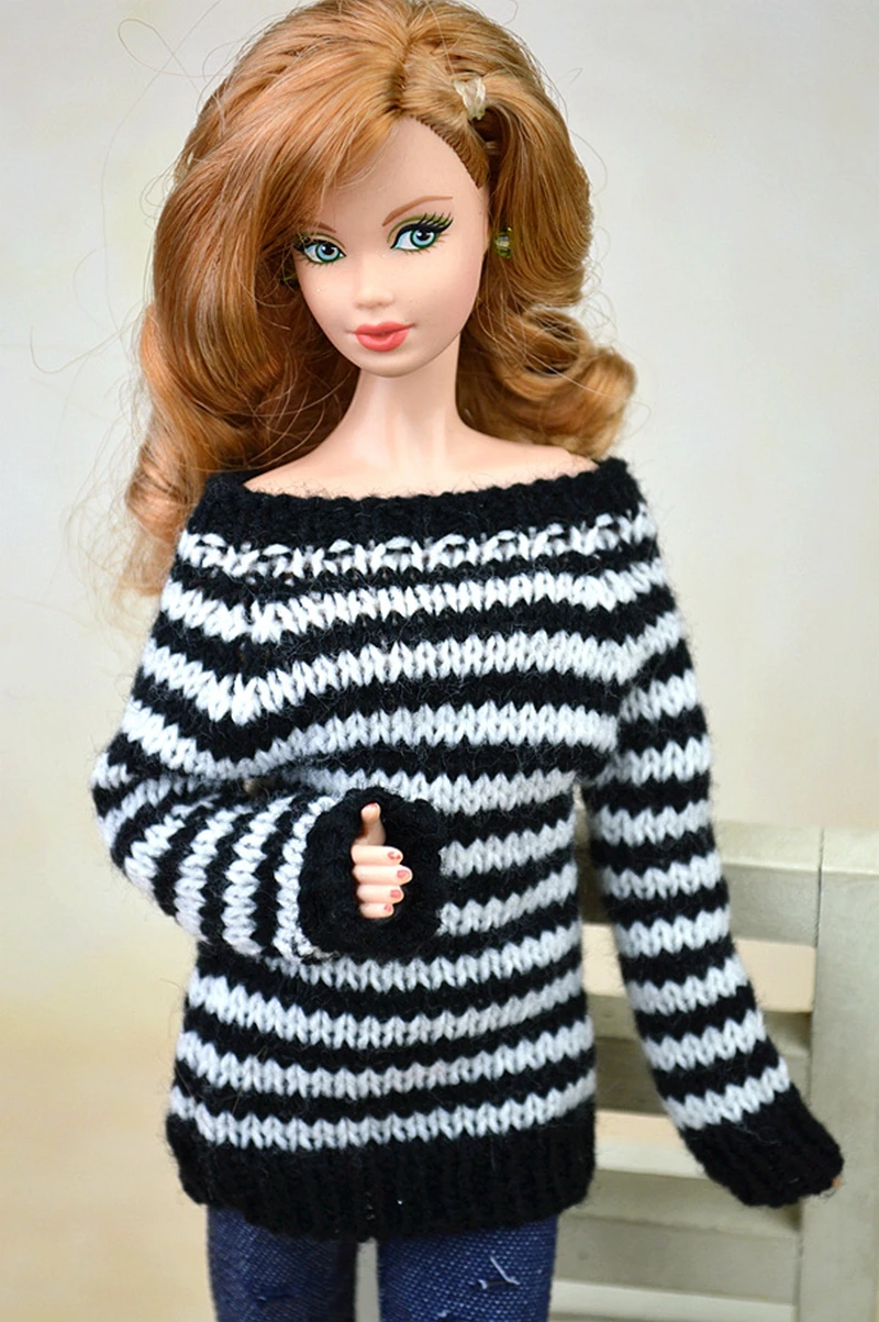 Handmade Knitted Sweater Dress Doll Accessories Clothes For 15/'/' Dolls RS
